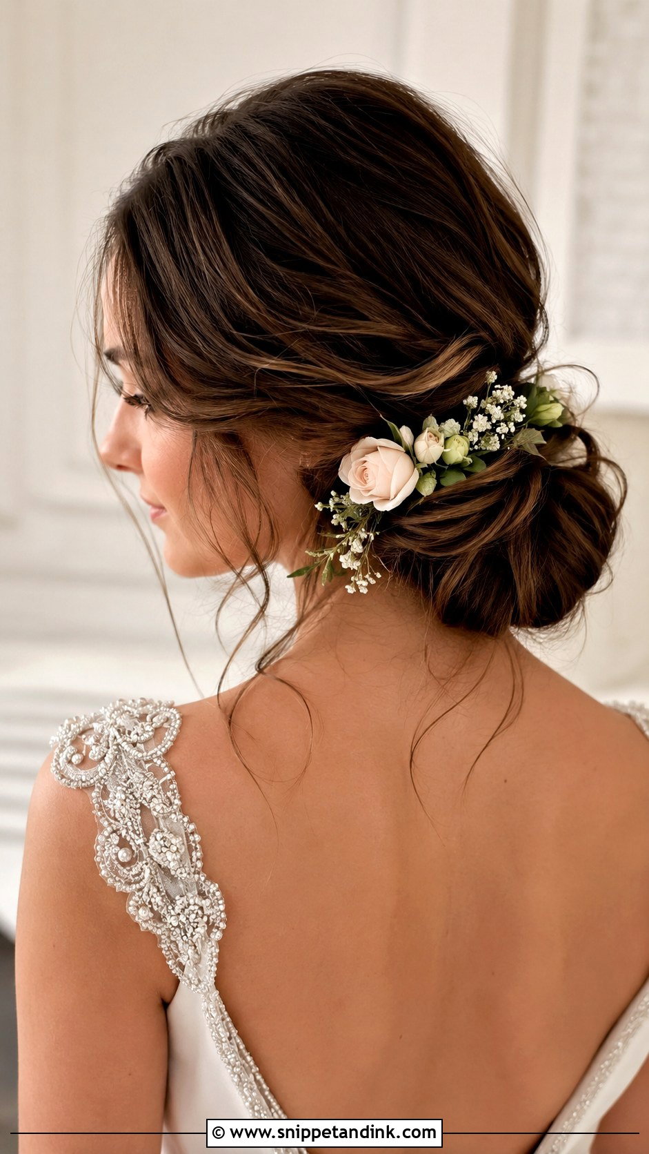 Low Side Bun - Snippet and Ink - 25 Engagement Bride Hairstyle Ideas