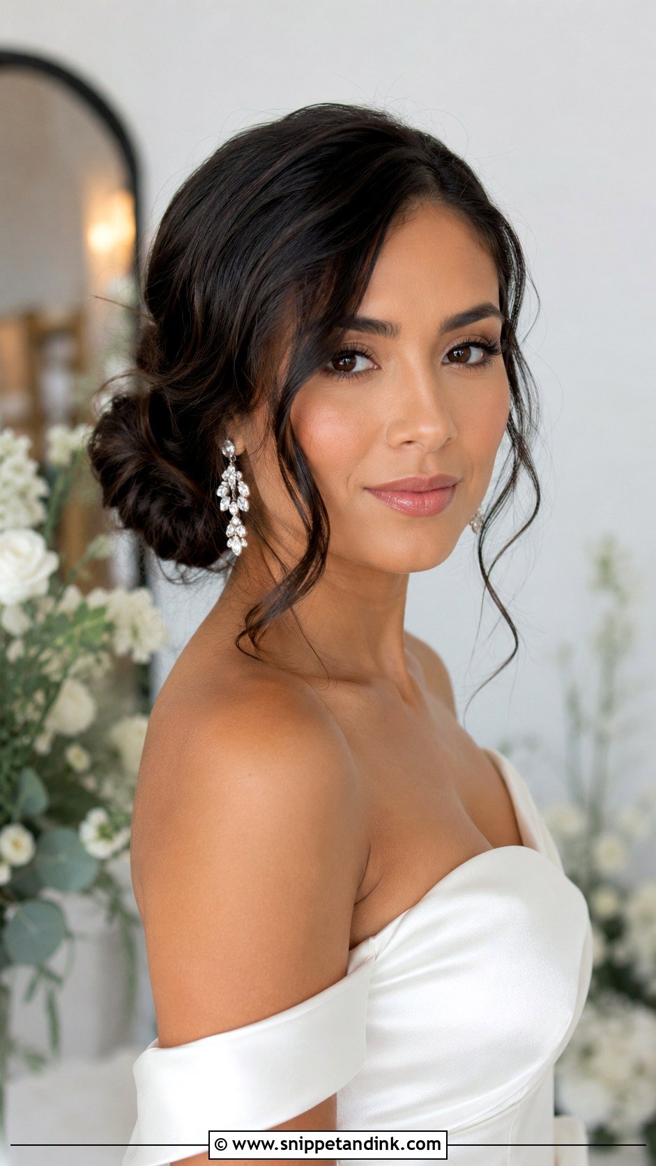 Low Side Bun - Snippet and Ink - 25 Long Hair Wedding Hairstyles