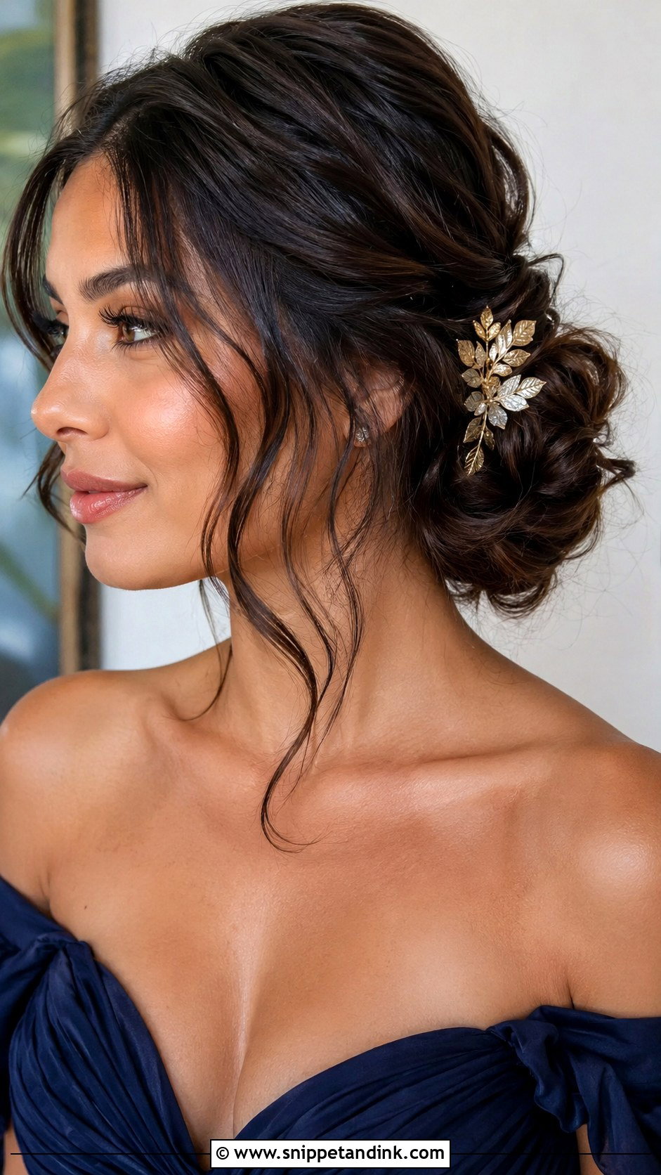 Low Side Bun - Snippet and Ink - 25 Long Hairstyles for Wedding Guest