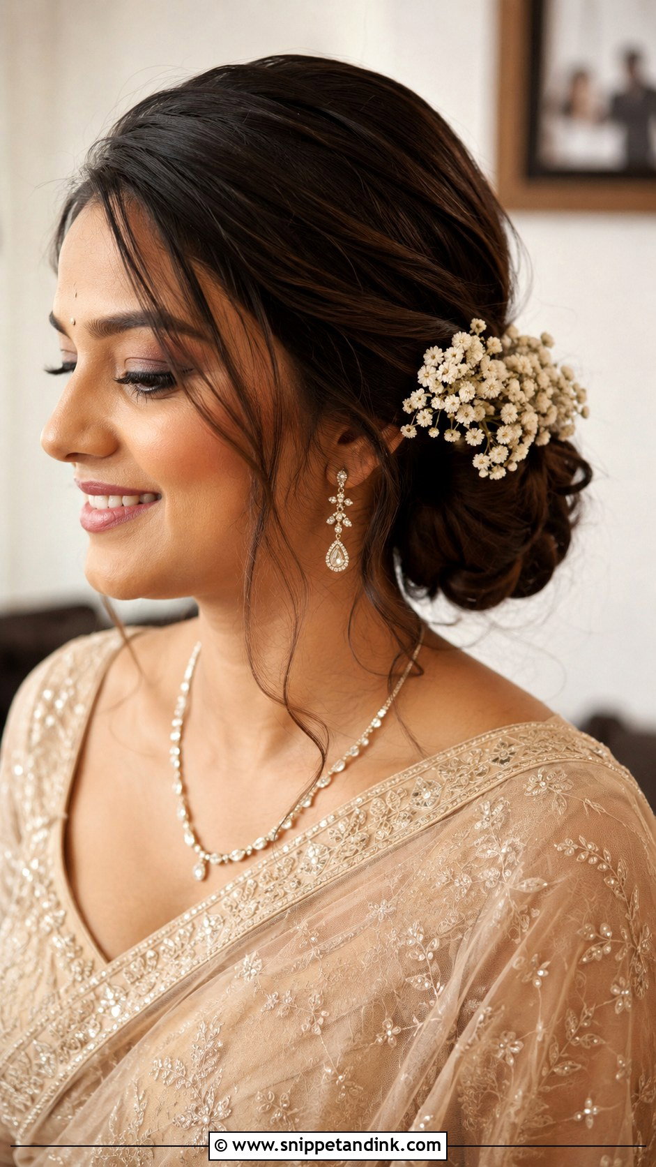 Low Side Bun - Snippet and Ink - 25 Simple Engagement Hairstyles