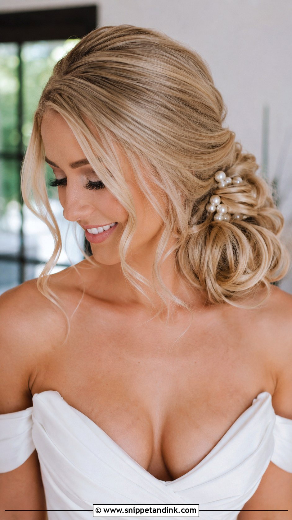 Low Side Bun - Snippet and Ink - 35 Wedding Hair Updo Ideas
