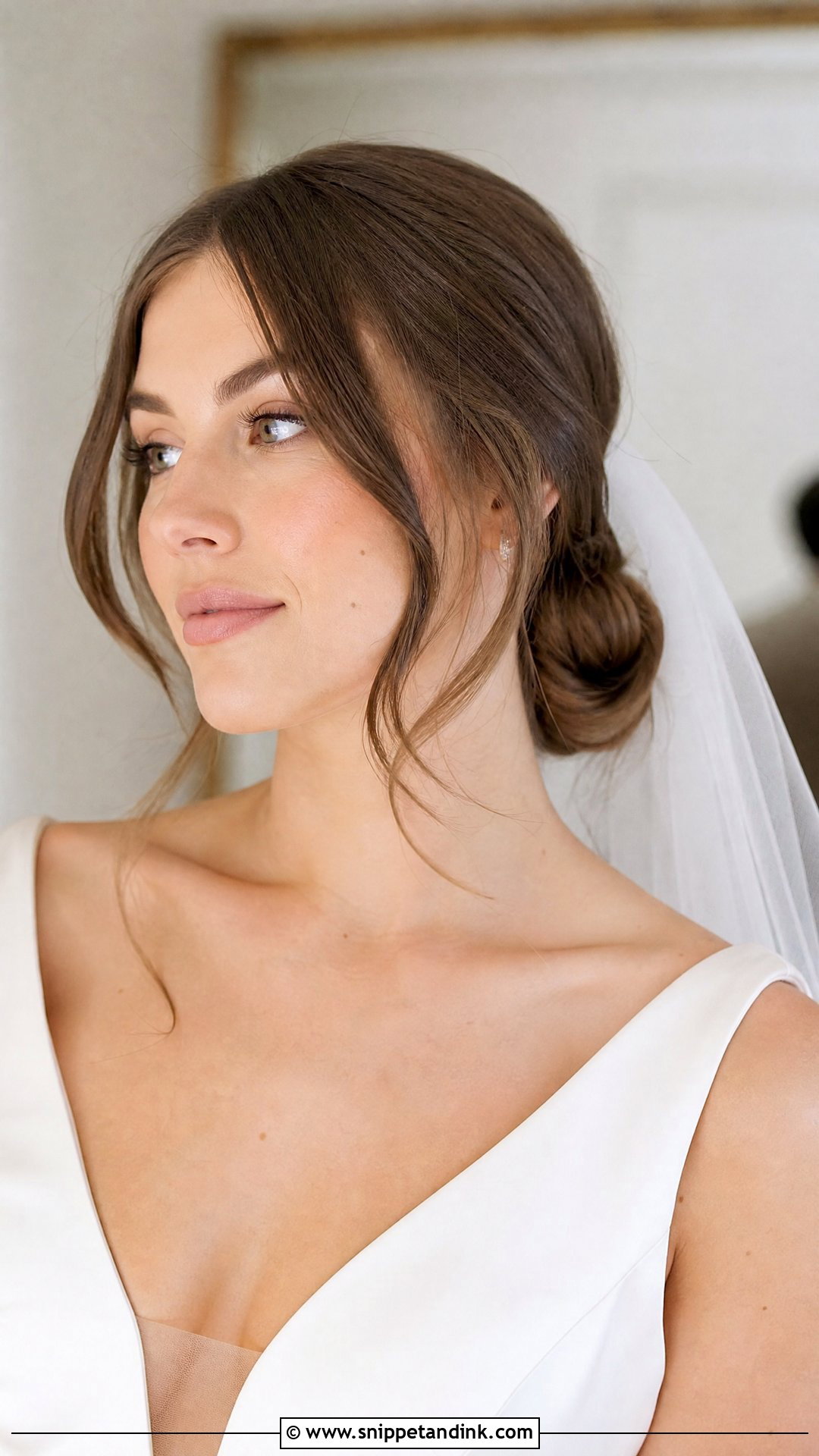 Low Side Bun - Snippet and Ink - 20 Side Pinned Wedding Hair Ideas