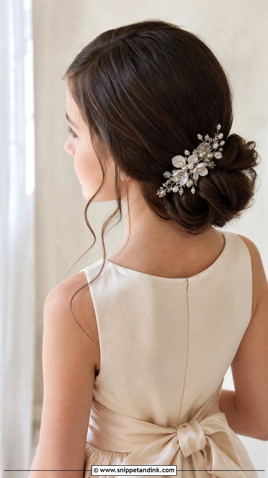 Low Side Bun - Snippet and Ink - 20 Wedding Hairstyles for Girls
