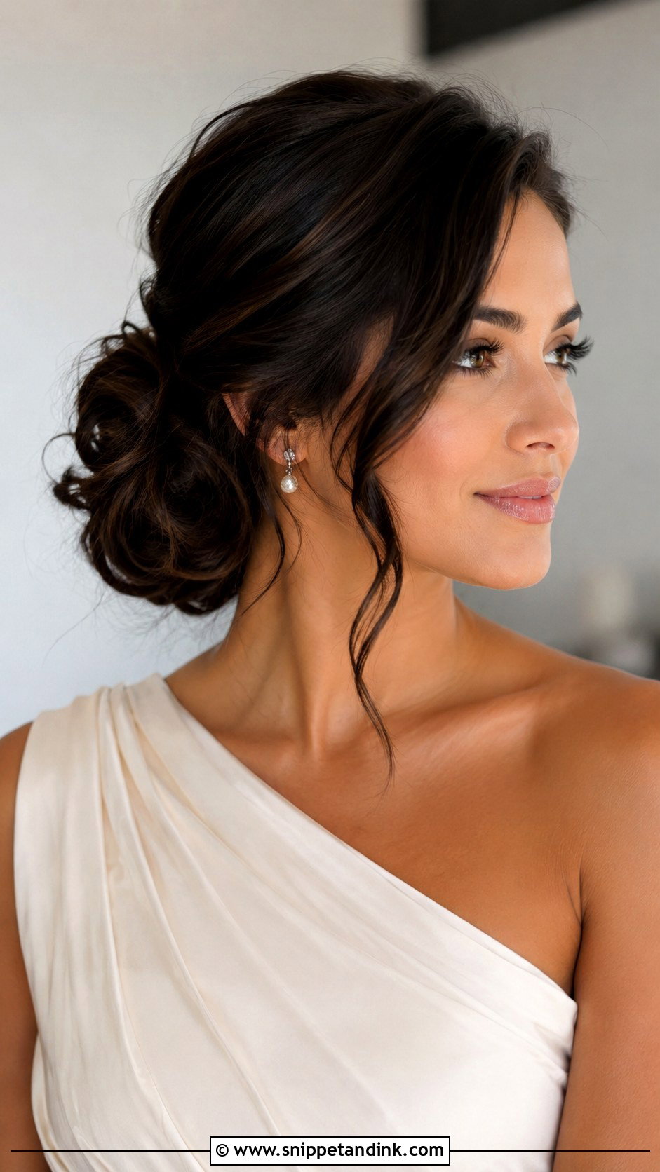 Low Side Bun Wedding Hair - Snippet and Ink - 15 Low Updo Wedding Hair Tutorial Ideas
