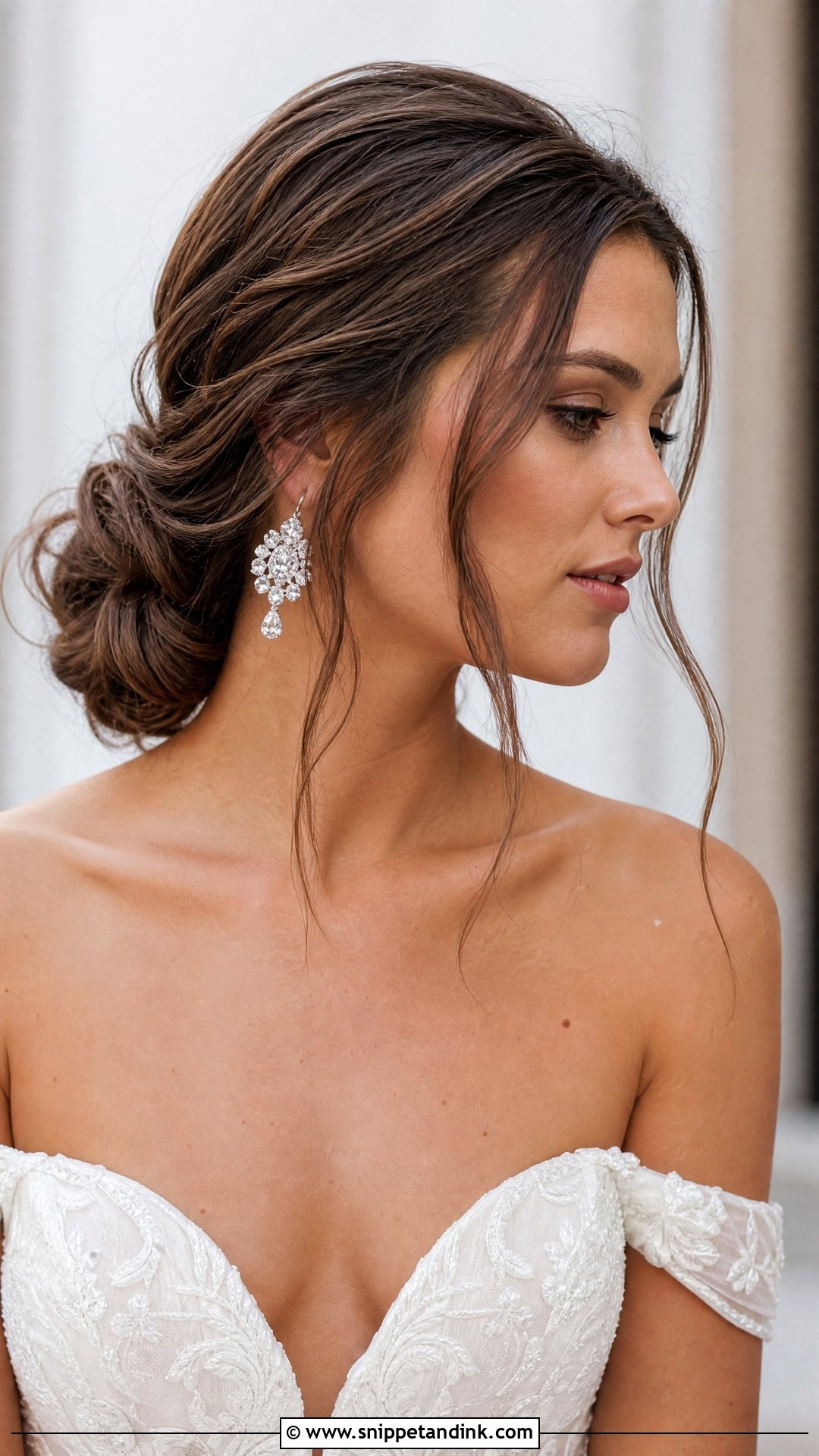 Low Side Bun Wedding Hairstyle - Snippet and Ink - 20 Hairstyles on Wedding