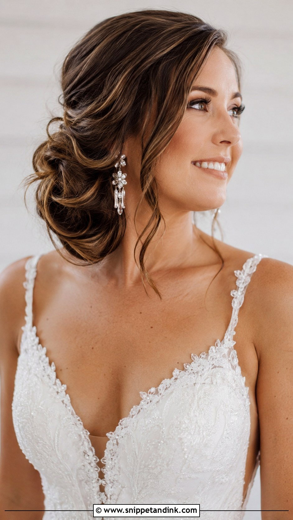 Low Side Bun Wedding Hairstyle - Snippet and Ink - 20 Wedding Hairstyles Videos