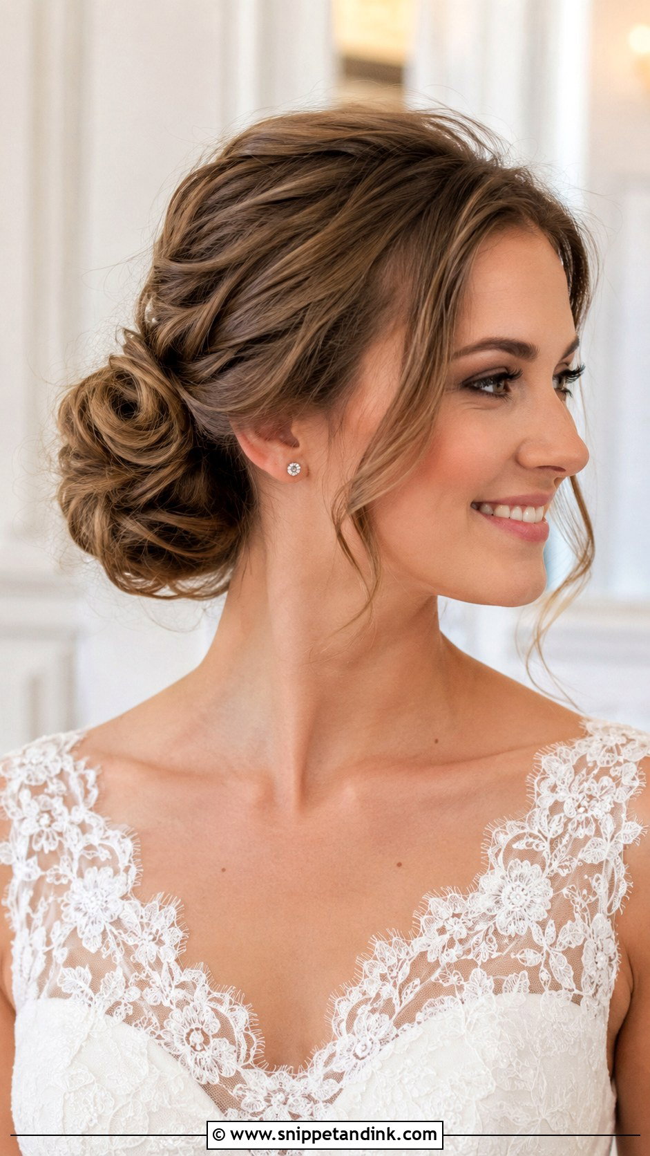 Low Side Bun Wedding Style - Snippet and Ink - 25 Wedding Hairdos