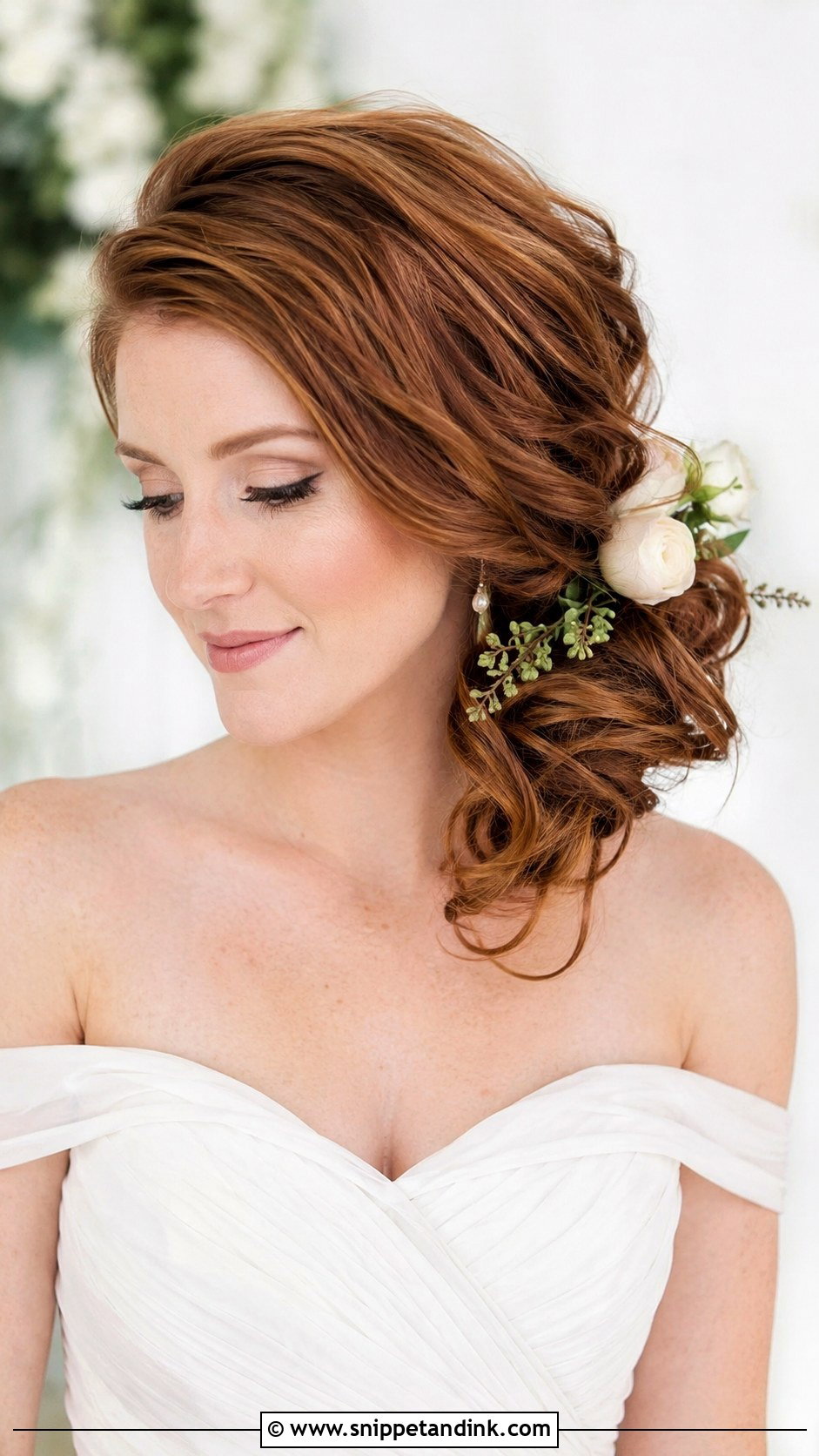 Low Side Bun With Waves - Snippet and Ink - 30 Hairstyles for Marriage