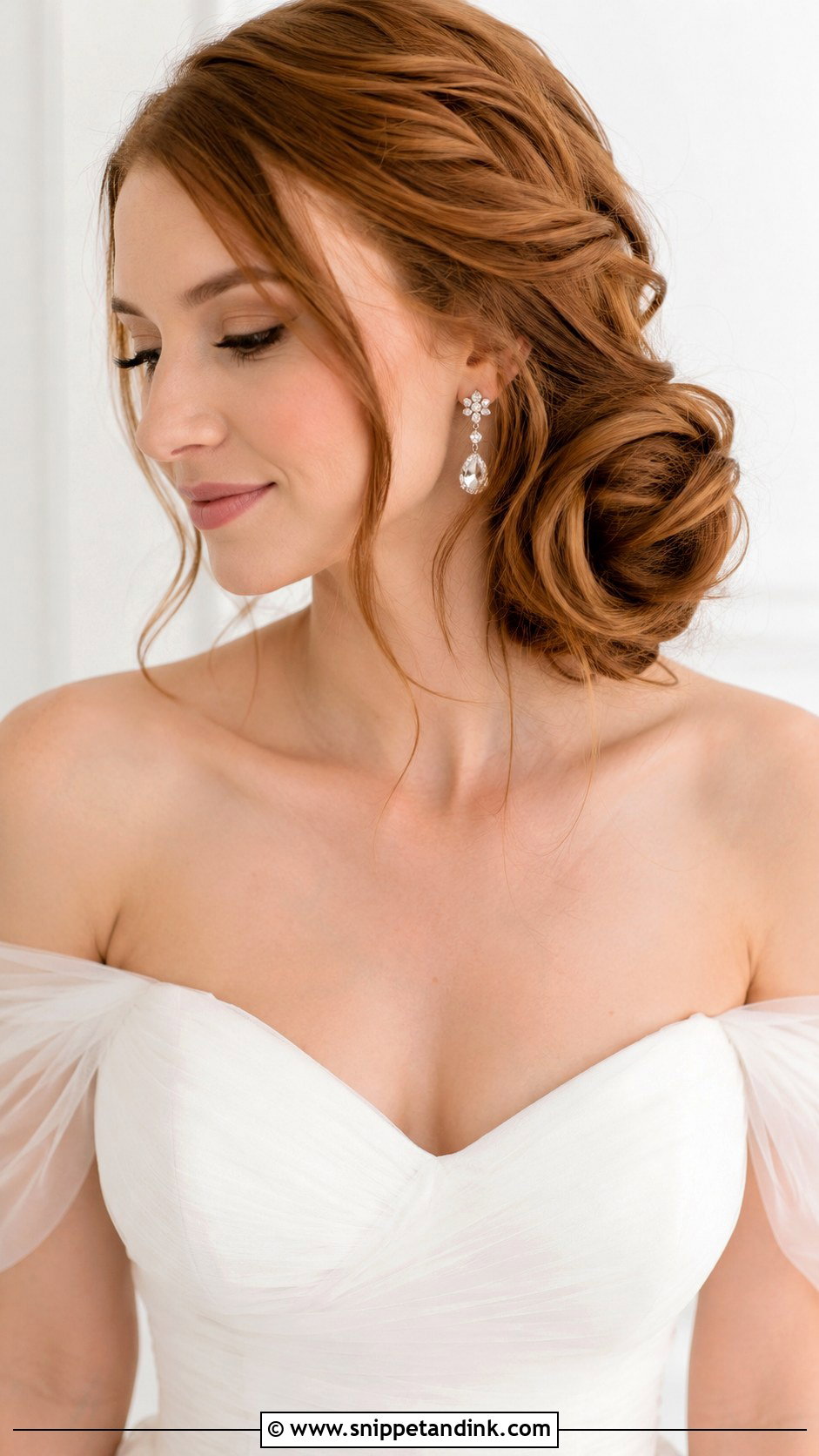 Low Side Bun for Brides - Snippet and Ink - 25 Elegant Bridal Hair Ideas