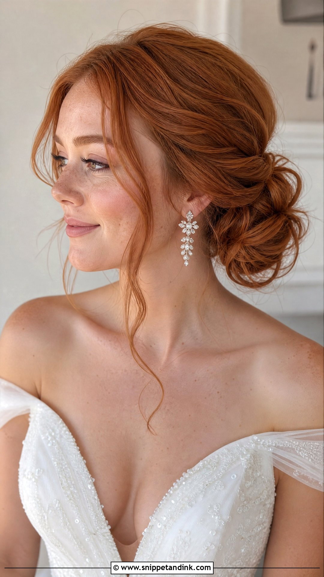 Low Side Bun for Ginger Brides - Snippet and Ink - 20 Red Hair Brides