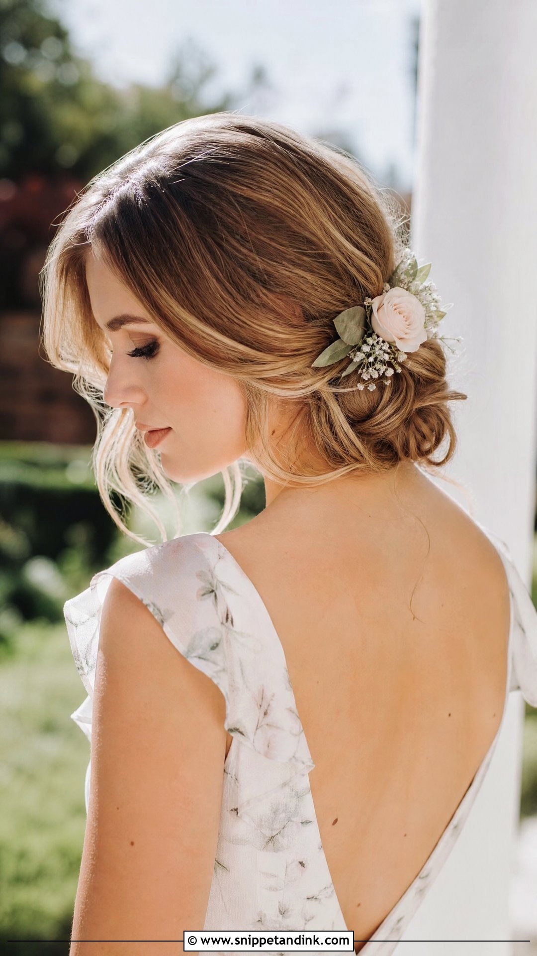 Low Side Bun for Long Hair - Snippet and Ink - 20 Wedding Guest Hair Long Ideas