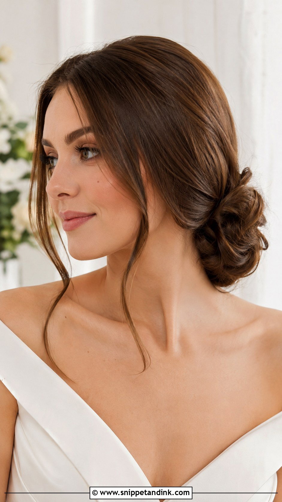 Low Side Chignon - Snippet and Ink - 20 Side Bridal Hairstyles
