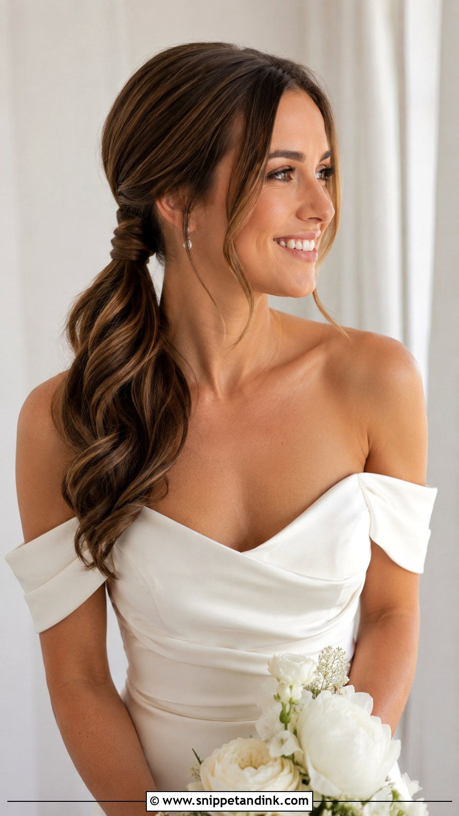 Low Side Ponytail - Snippet and Ink - 20 One Side Up Wedding Hair Ideas