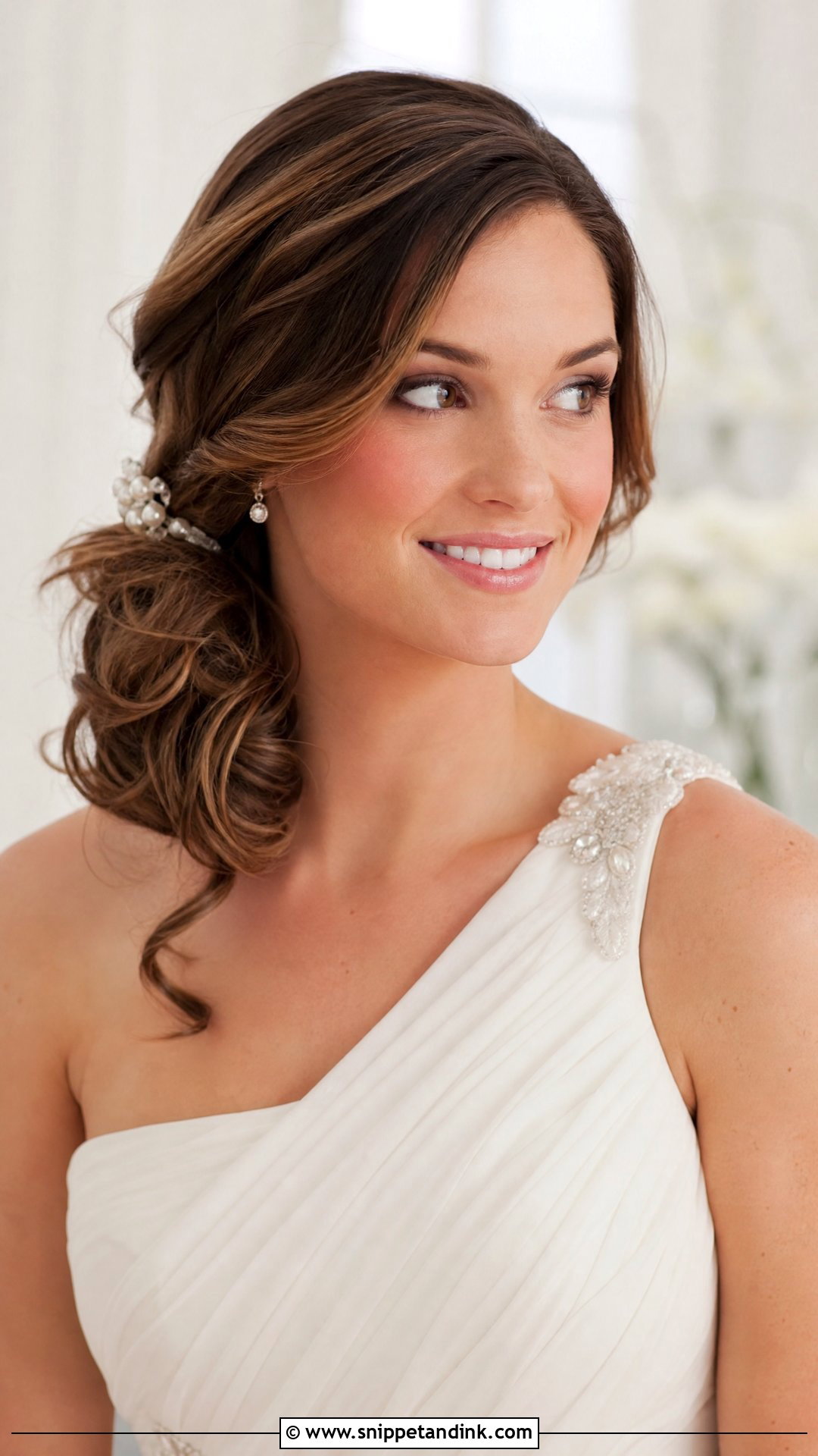 Low Side Swept Updo - Snippet and Ink - 20 Wedding Haircut Ideas