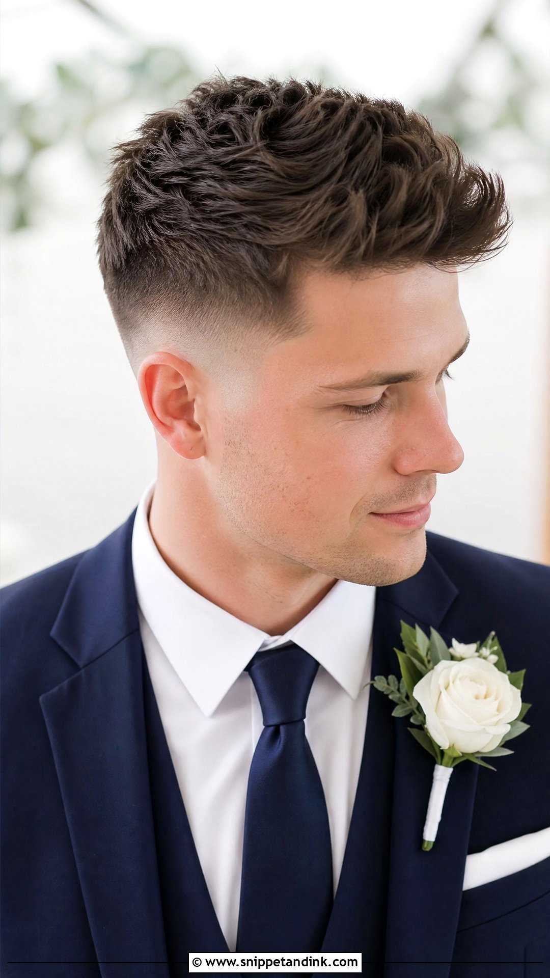 Low Skin Fade With Textured Top - Snippet and Ink - 20 Groom Hair Styles