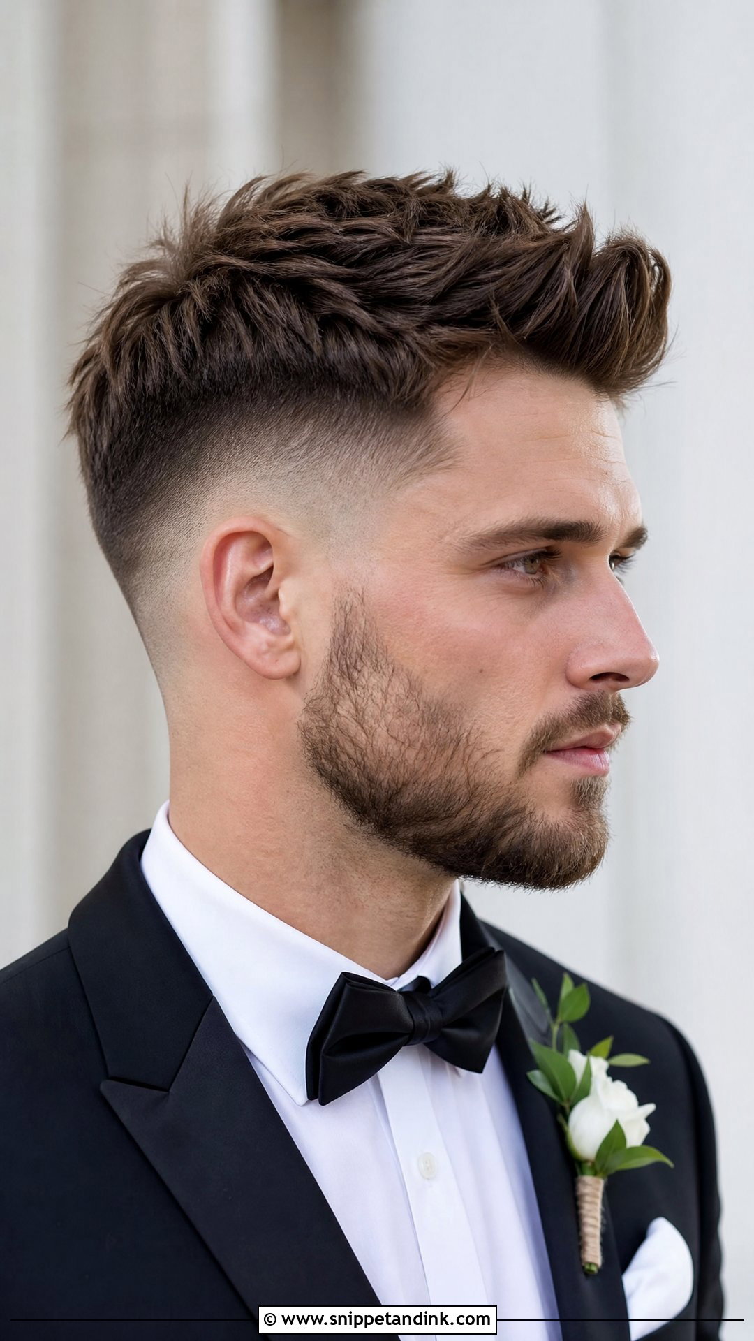 Low Skin Fade With Textured Top - Snippet and Ink - 20 Men’s Wedding Hair Ideas