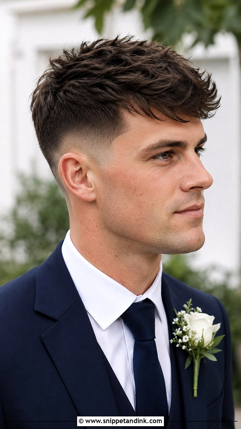 Low Skin Fade With Textured Top - Snippet and Ink - 25 Groom Haircut Ideas