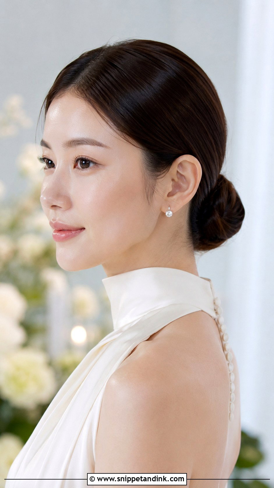 Low Sleek Wedding Bun - Snippet and Ink - 15 Low Wedding Hairstyles