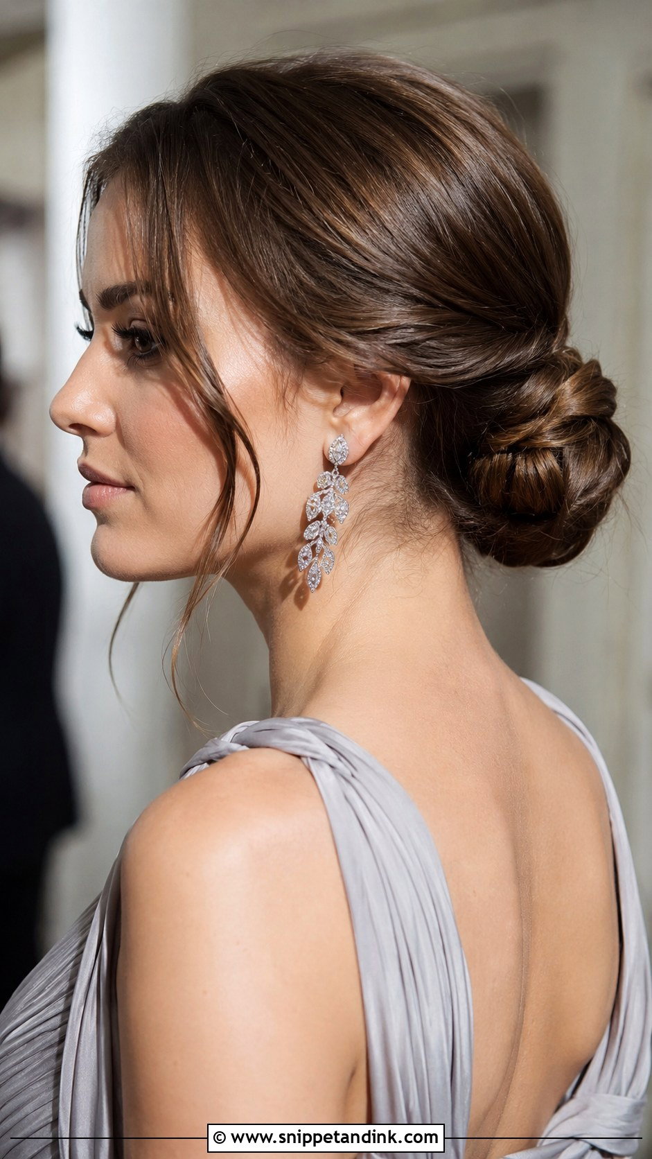 Low Textured Updo - Snippet and Ink - 25 Wedding Guest Hair Ideas
