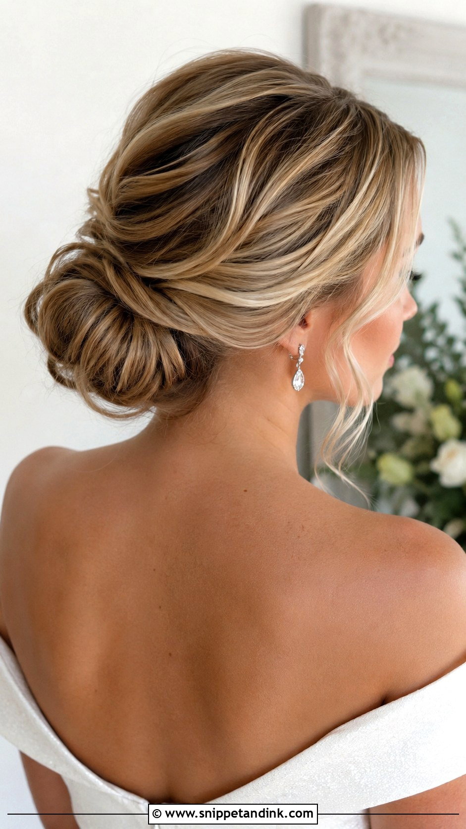 Low Textured Wedding Bun - Snippet and Ink - 15 Low Wedding Hairstyles