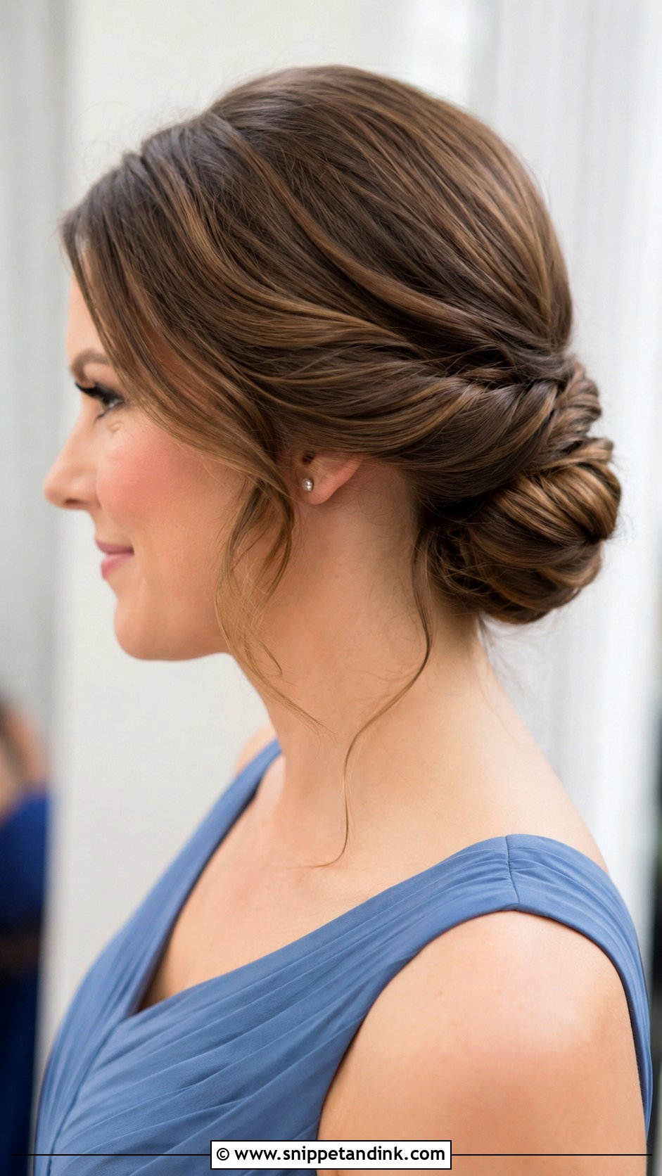 Low Twist Bridesmaid Hairstyle For Medium Hair - Snippet and Ink - 30 Bridesmaid Hairstyles Medium Length