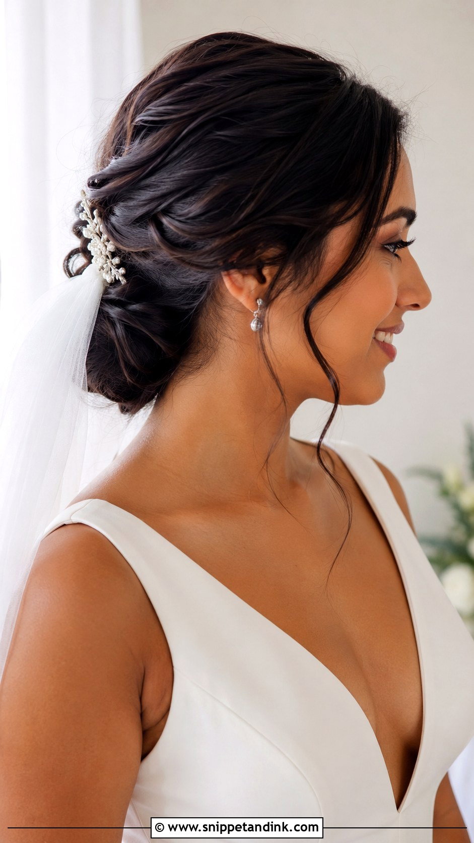 Low Twist Wedding Hairstyle - Snippet and Ink - 15 Minimalist Wedding Hairstyles