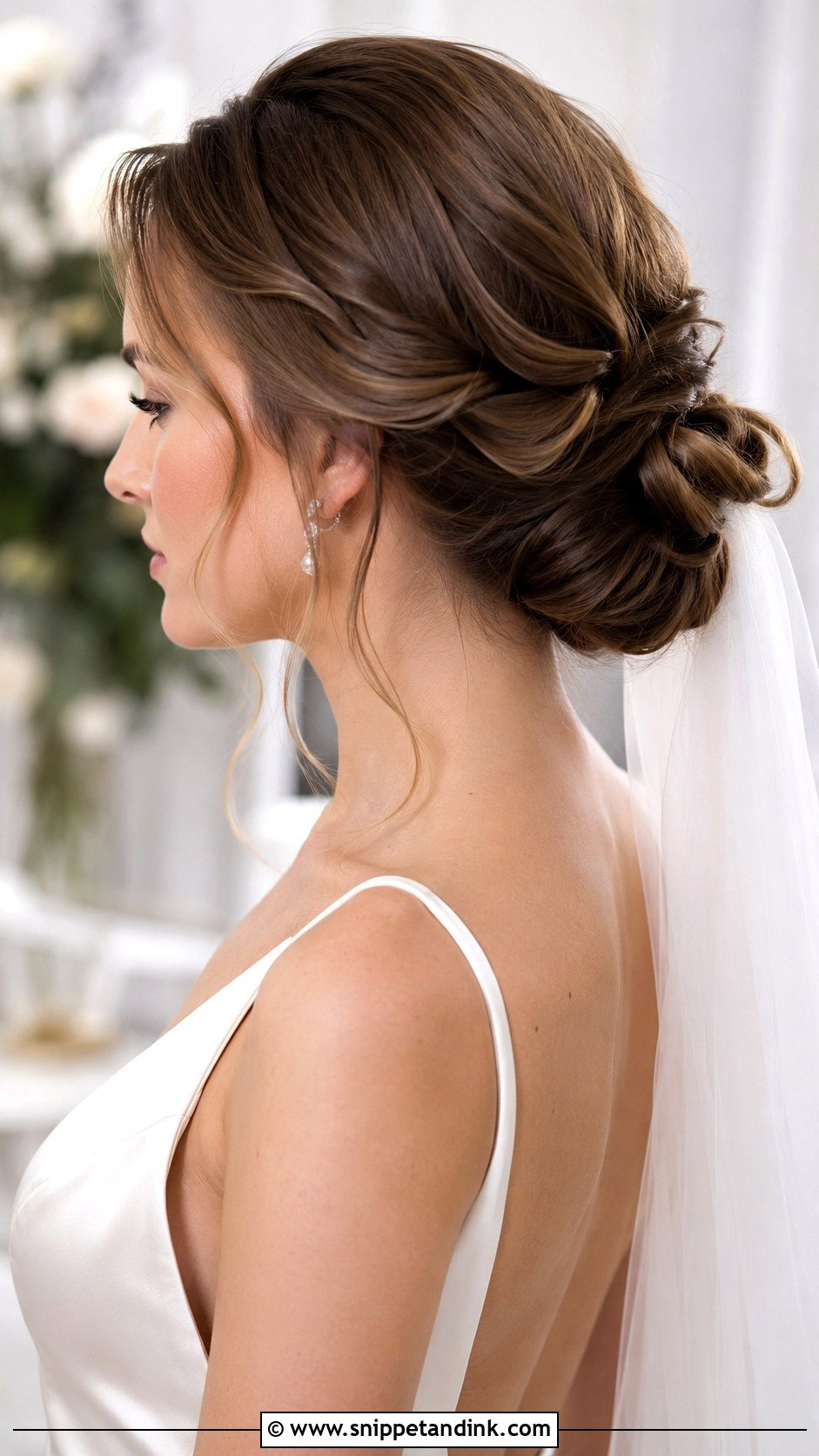 Low Twisted Bun - Snippet and Ink - 35 Bridal Hairstyle Ideas