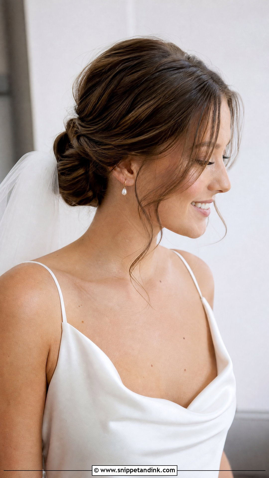 Low Twisted Bun - Snippet and Ink - 20 Medium Wedding Hairstyles