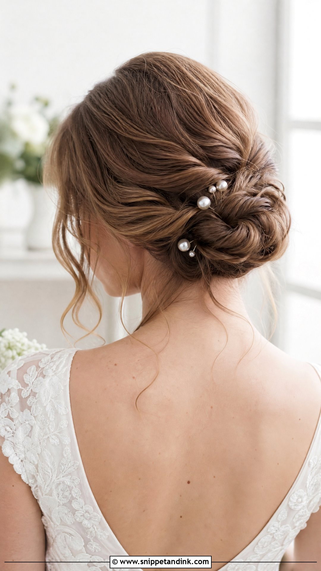 Low Twisted Bun Wedding Hairstyle - Snippet and Ink - 30 Easy Wedding Hairstyles Do It Yourself