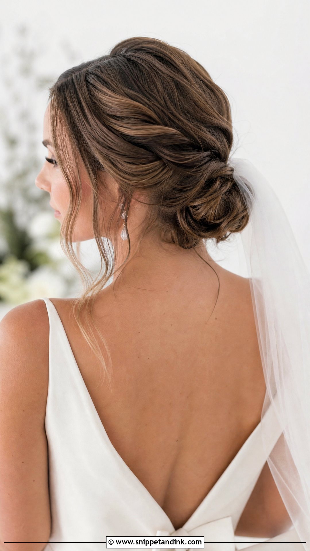 Low Twisted Bun for Brides - Snippet and Ink - 20 Updo Wedding Hairstyles for Bride