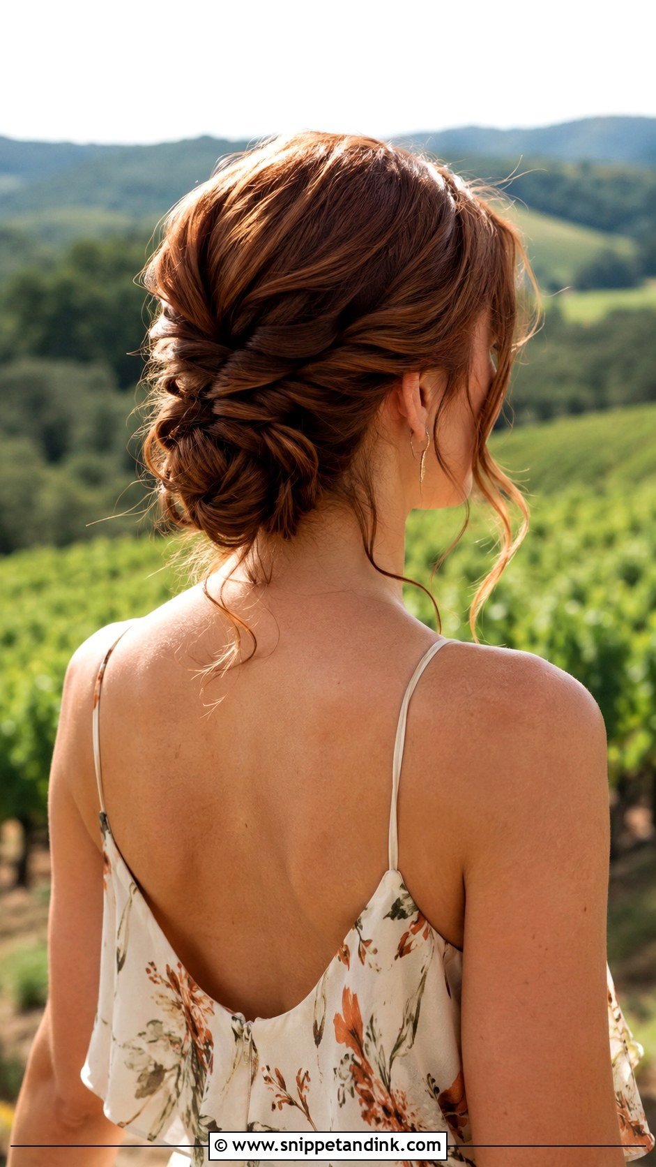 Low Twisted Bun for Wedding Guest - Snippet and Ink - 25 Hair Inspo for Wedding Guest Ideas