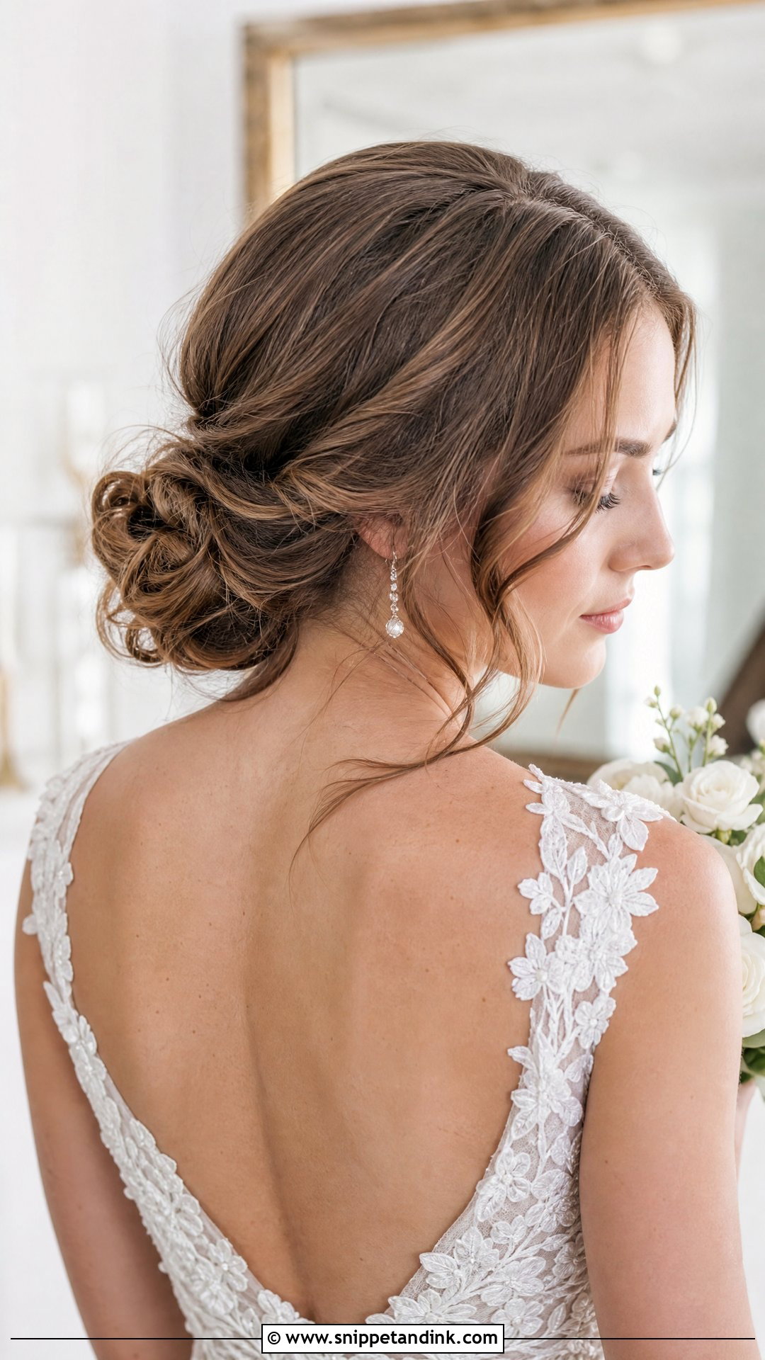 Low Twisted Bun - Snippet and Ink - 20 Easy Bridal Updo Ideas
