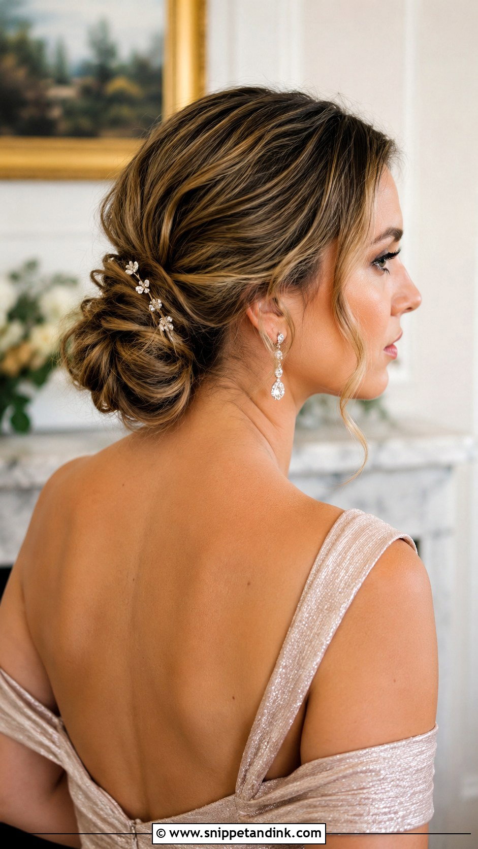 Low Twisted Chignon - Snippet and Ink - 20 Wedding Guest Hair Up Do Ideas