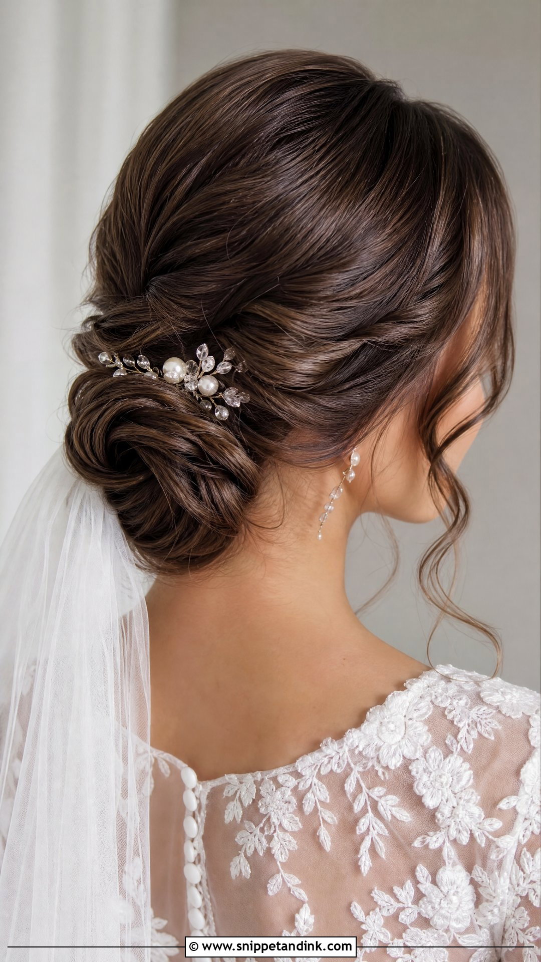 Low Twisted Chignon Updo - Snippet and Ink - 20 Soft Wedding Updo Ideas
