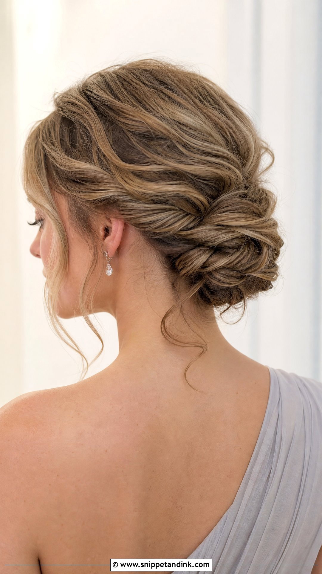 Low Twisted Chignon for Wedding Guest - Snippet and Ink - 20 Updo Hair Styles for Wedding Guest
