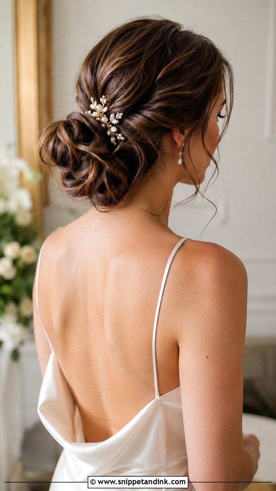 Low Twisted Chignon - Snippet and Ink - 20 Mamma Mia Wedding Hair Ideas