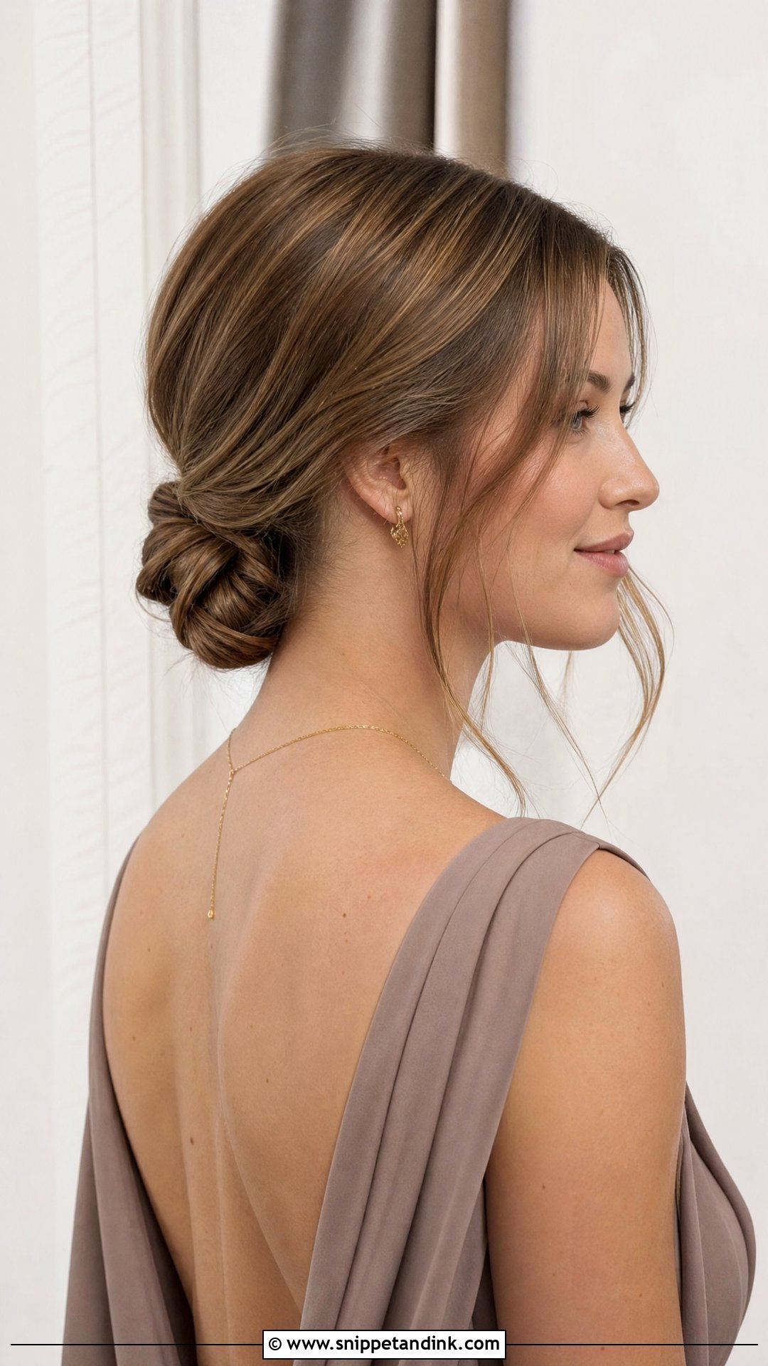 Low Twisted Knot - Snippet and Ink - 20 Mother of the Bride Updo Hairstyles