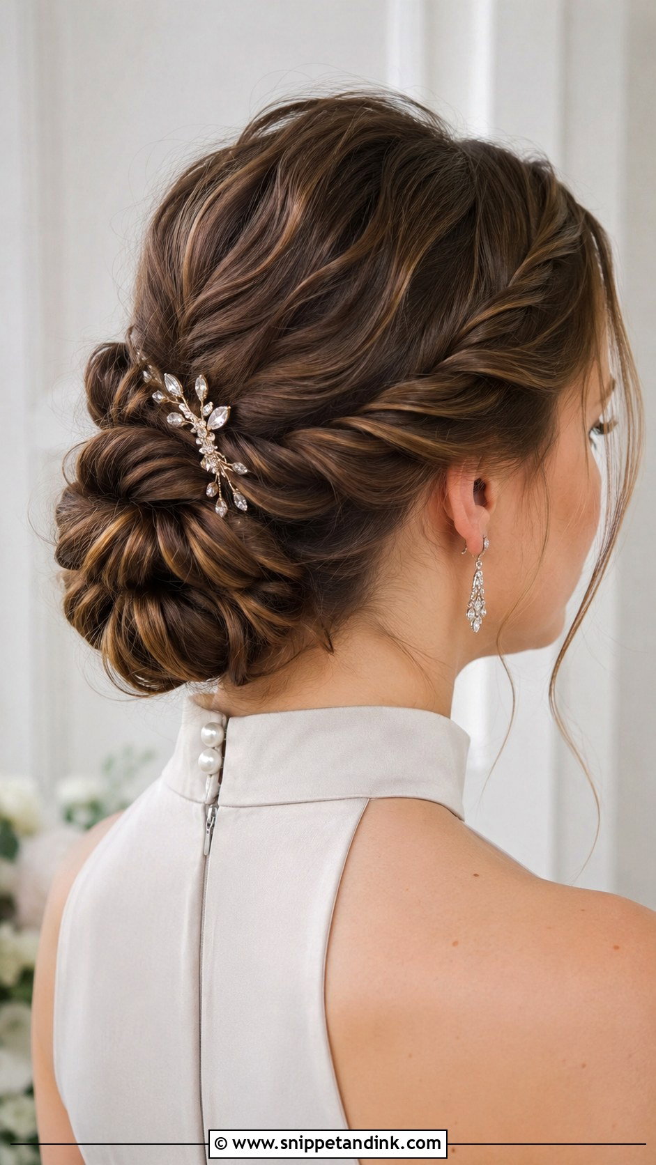 Low Twisted Rope Updo - Snippet and Ink - 20 Black Tie Wedding Guest Hair Ideas