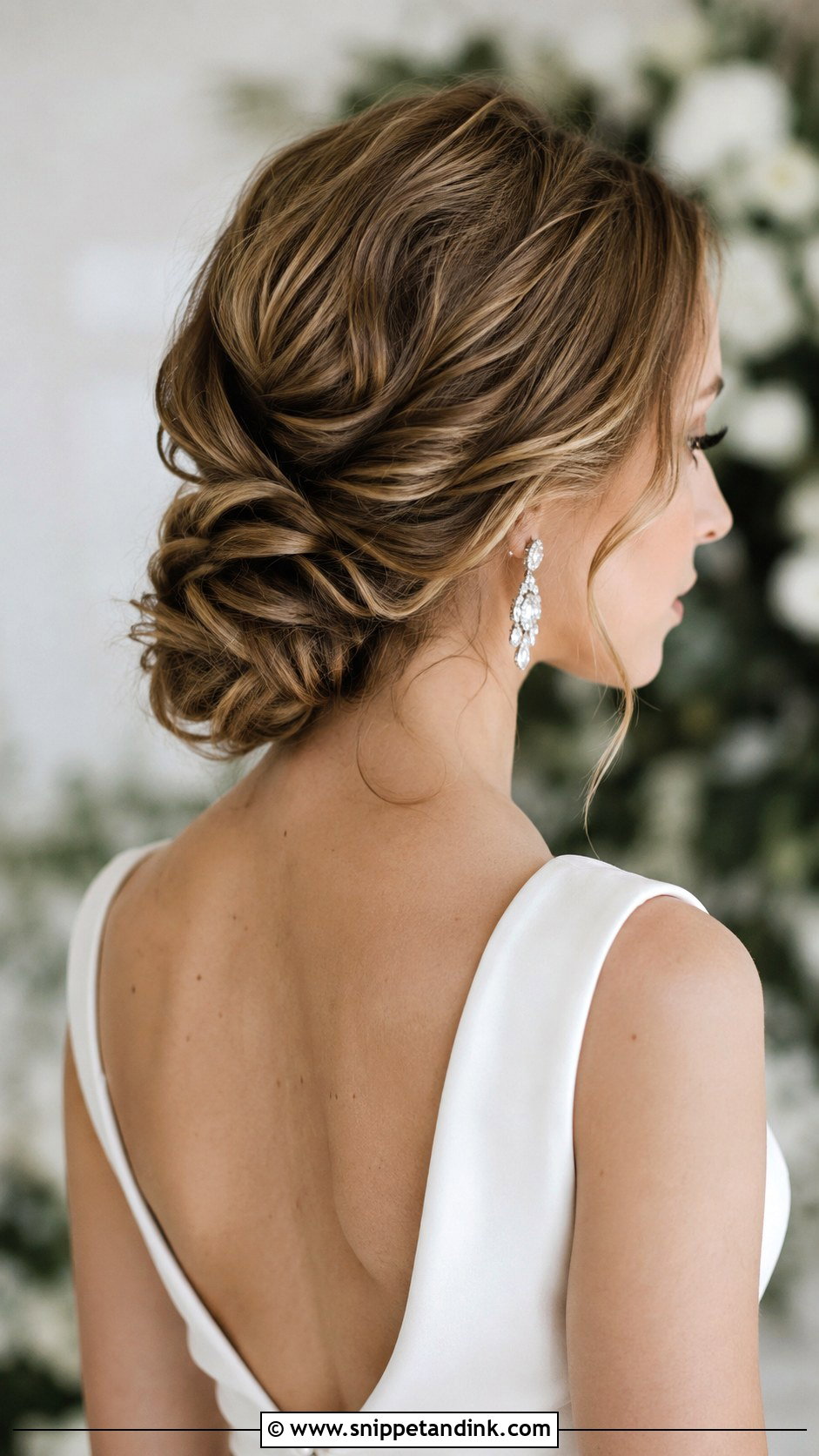 Low Twisted Updo for Bride - Snippet and Ink - 25 Wedding Hair for Bride Ideas