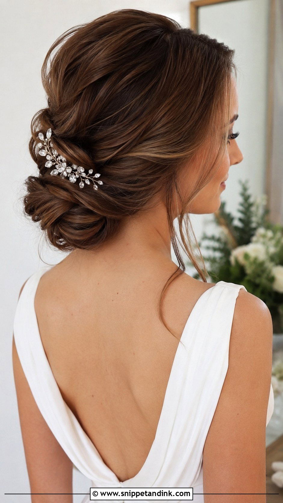 Low Twisted Updo for Bride - Snippet and Ink - 25 Hairstyle for Wedding Bride Ideas