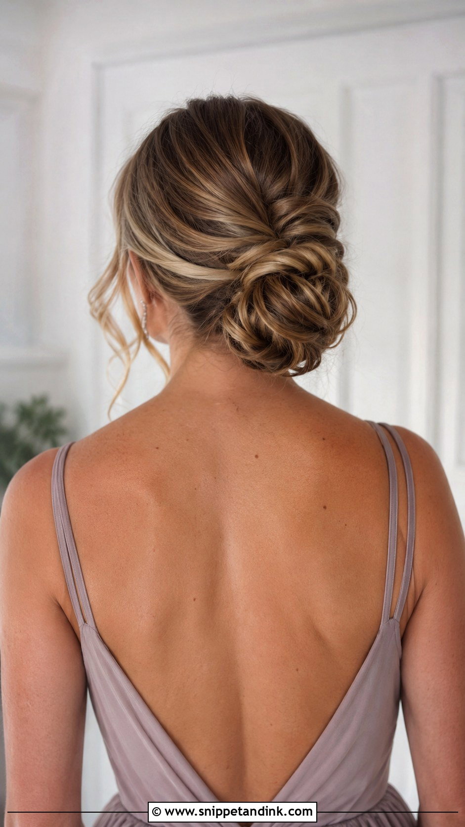 Low Updo For Long Bridesmaid Hair - Snippet and Ink - 20 Low Updo Wedding Hair Bridesmaid Ideas