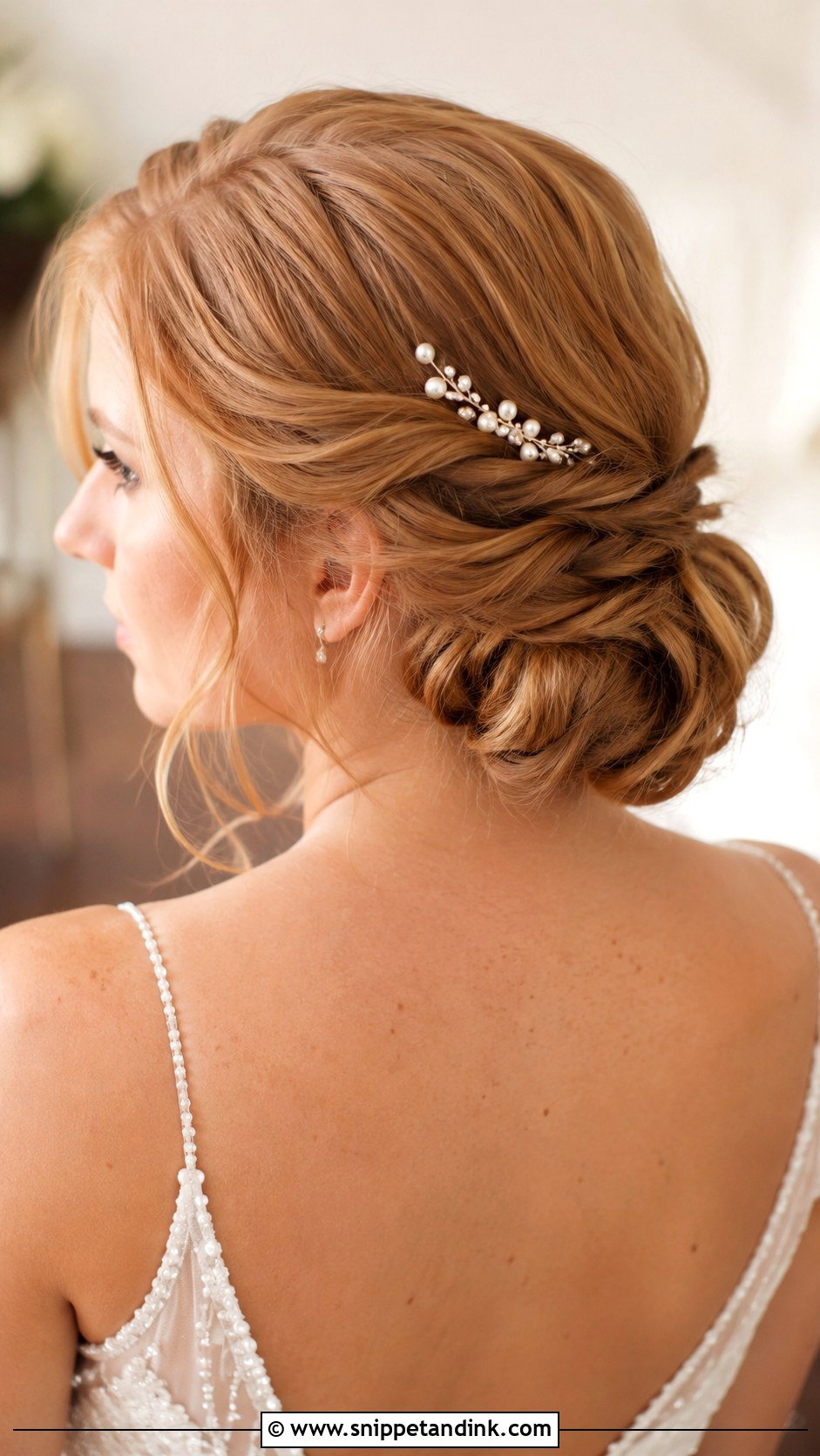 Low Updo Wedding Hair For Medium Hair - Snippet and Ink - 15 Low Updo Wedding Hair Tutorial Ideas