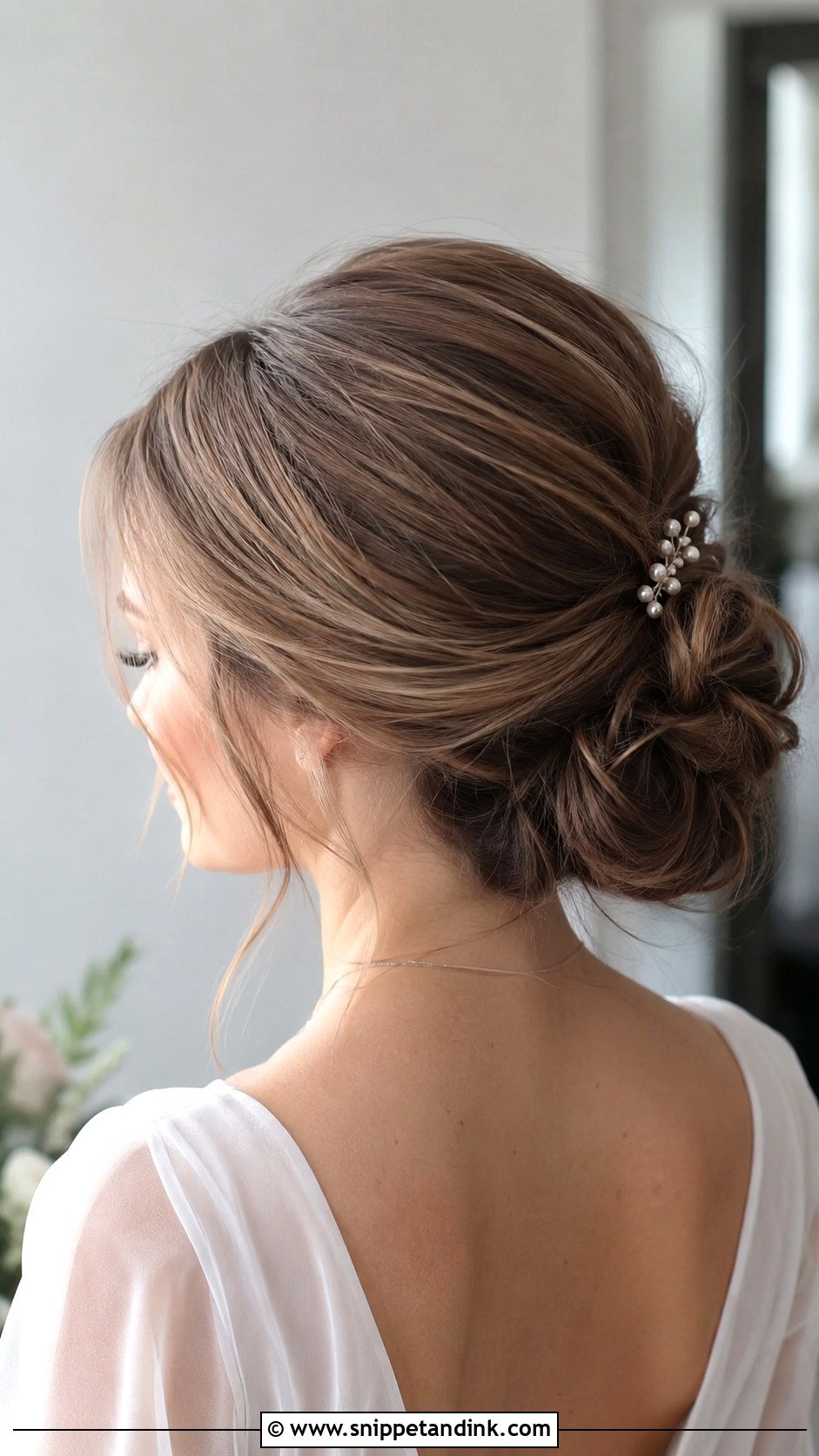 Low Updo Wedding Hair For Thin Hair - Snippet and Ink - 15 Low Updo Wedding Hair Tutorial Ideas