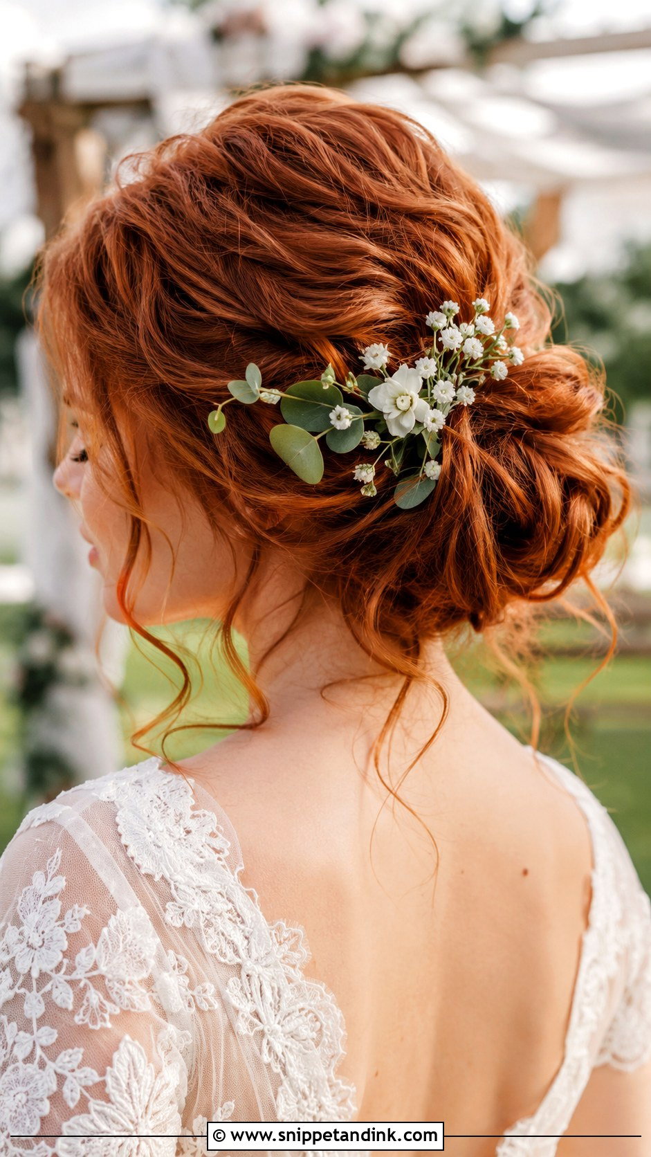 Low Updo Wedding Hair With Flowers - Snippet and Ink - 15 Low Updo Wedding Hair Tutorial Ideas