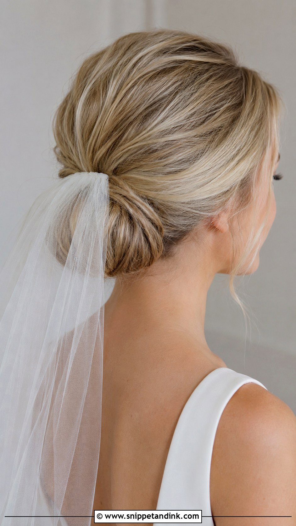 Low Updo Wedding Hair With Veil - Snippet and Ink - 15 Low Updo Wedding Hair Tutorial Ideas