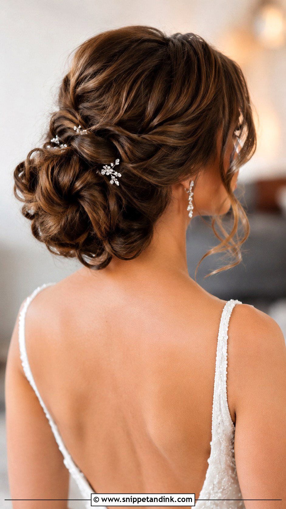 Low Updo Wedding Hairstyle For Long Hair - Snippet and Ink - 15 Low Updo Wedding Hairstyles