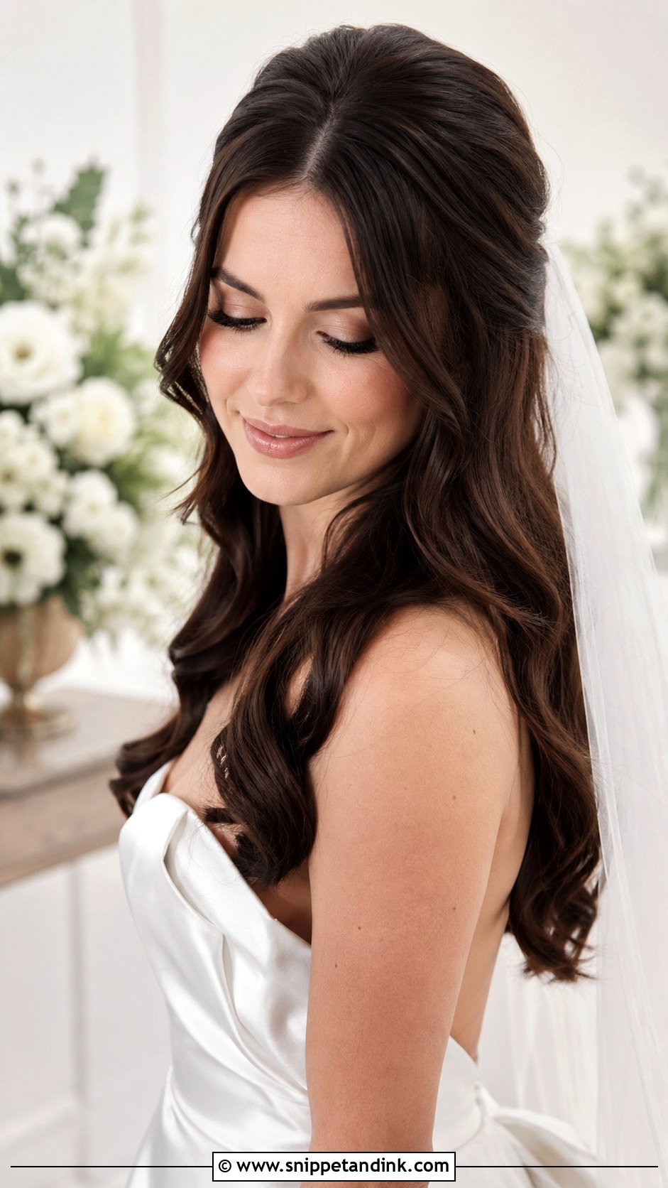 Low Volume Crown Wedding Hair Down - Snippet and Ink - 35 Wedding Hair Down Ideas