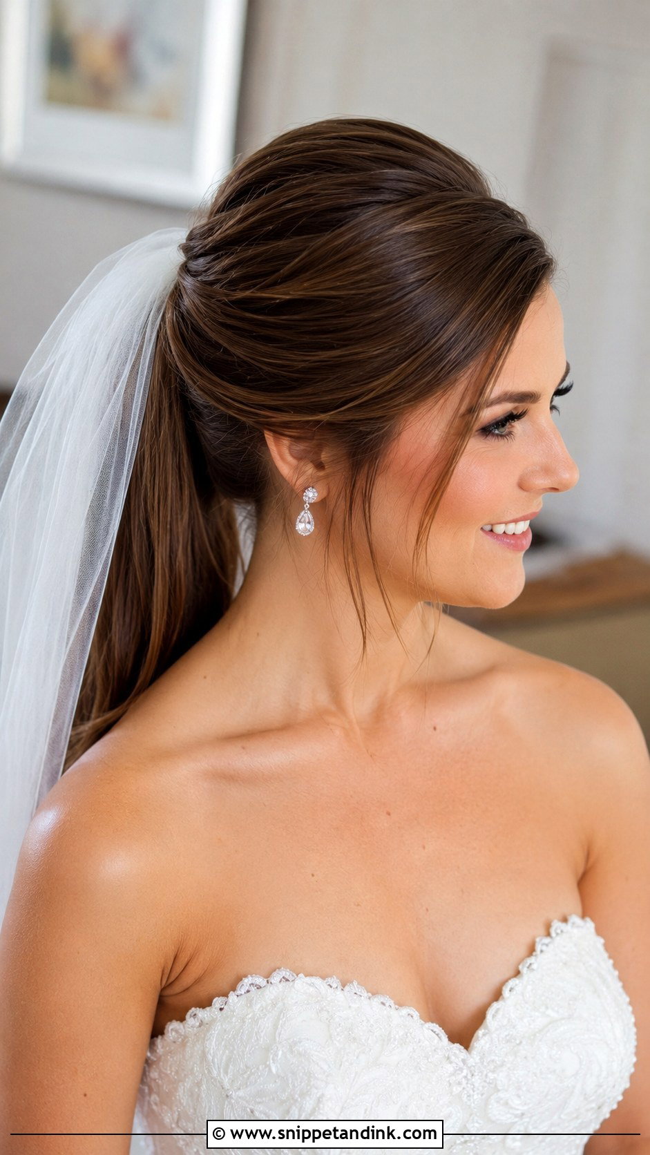 Low Volume High Ponytail With Bump - Snippet and Ink - 25 High Ponytail Wedding Hairstyles