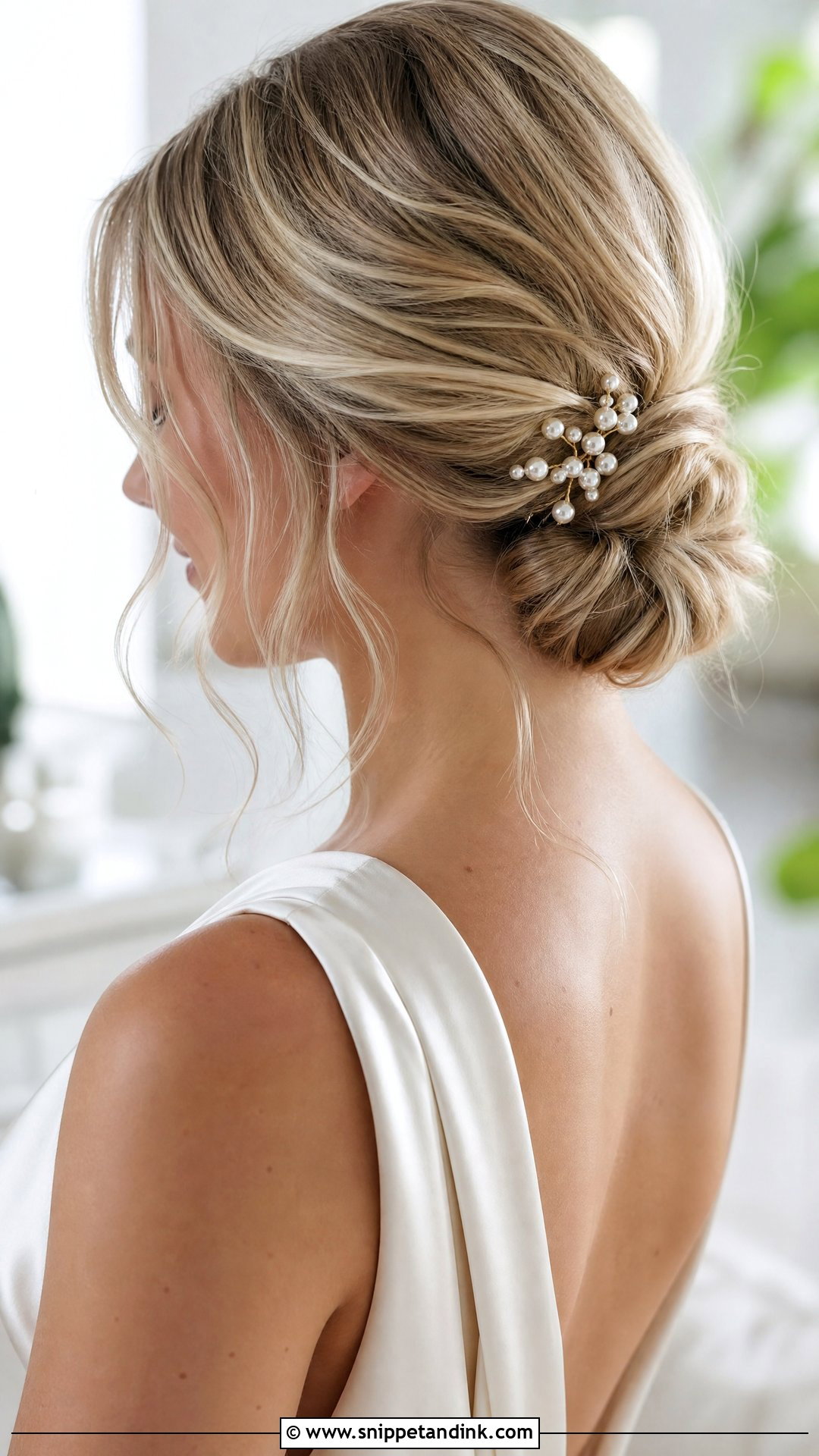 Low Wedding Bun For Long Hair - Snippet and Ink - 20 Wedding Buns for Long Hair