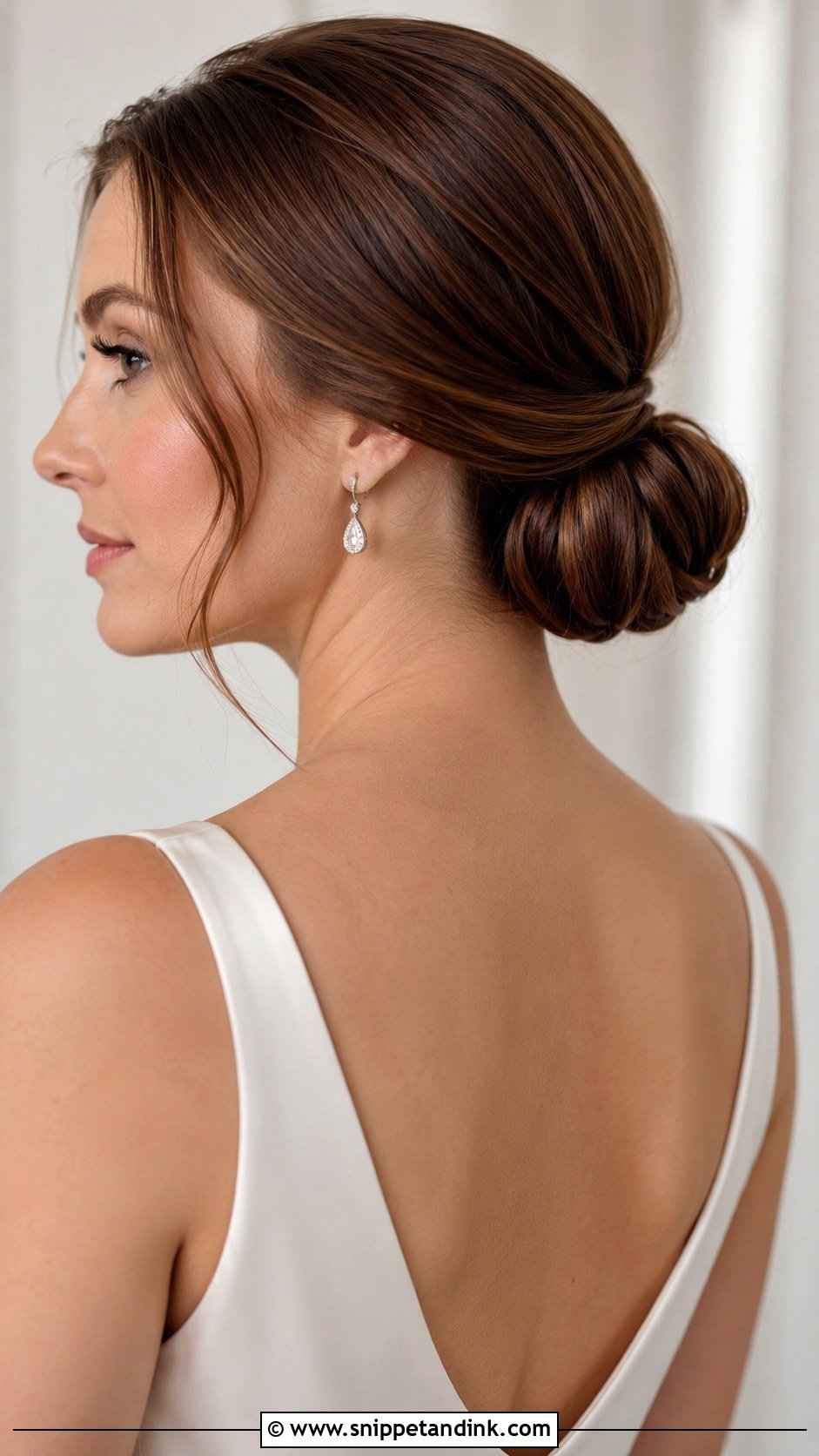 Low Wedding Bun - Snippet and Ink - 15 Low Wedding Hairstyles